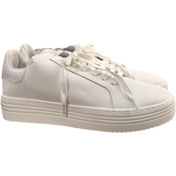 Joy Performance White Comfort Leather Platform Lace-up Sneaker Women’s Size 12M - Picture 1 of 7